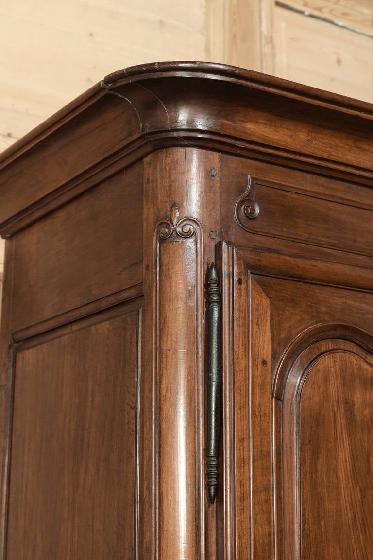19th Century Country French Walnut Armoire 3