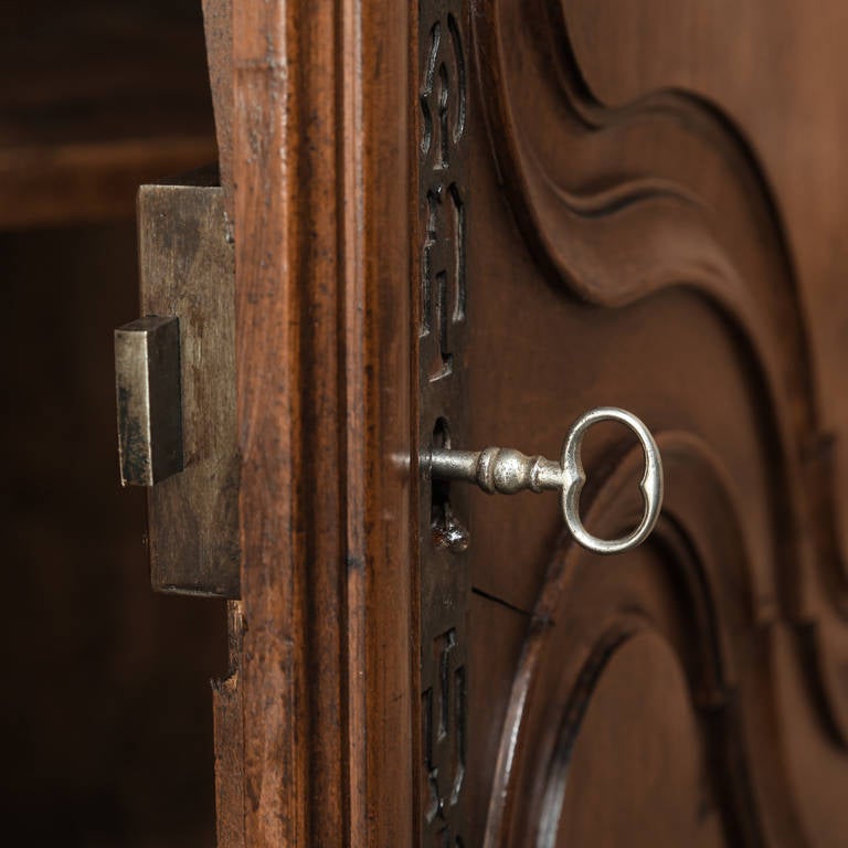19th Century Country French Walnut Armoire 5