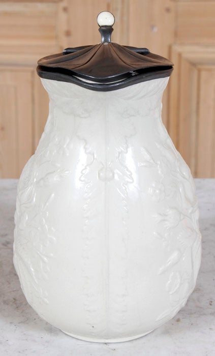 vintage ceramic pitcher with lid