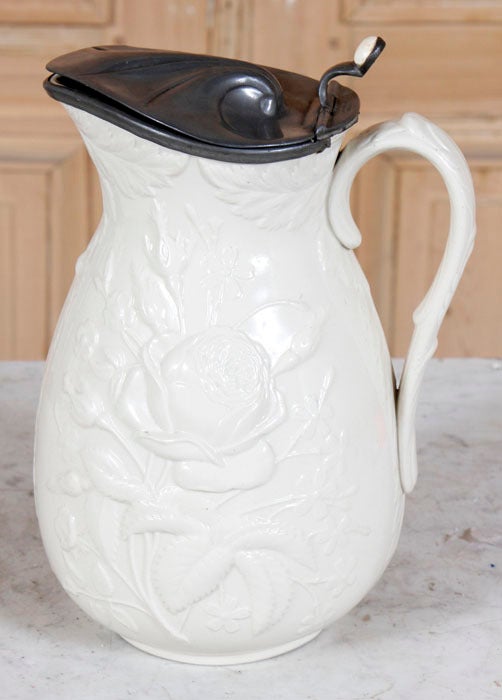 vintage pitcher with lid
