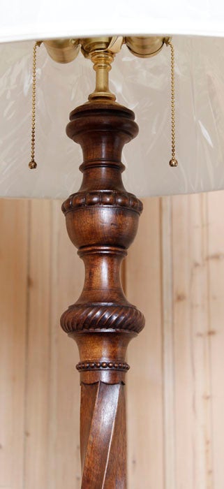 Renaissance Revival Vintage Chippendale Floor Lamp