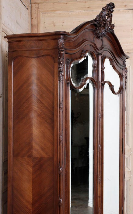 Antique French Louis XV Walnut Armoire 6