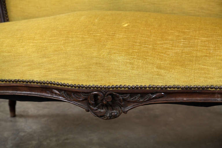 19th Century French Walnut Louis XV Canape ~ Saturday Sale!  3