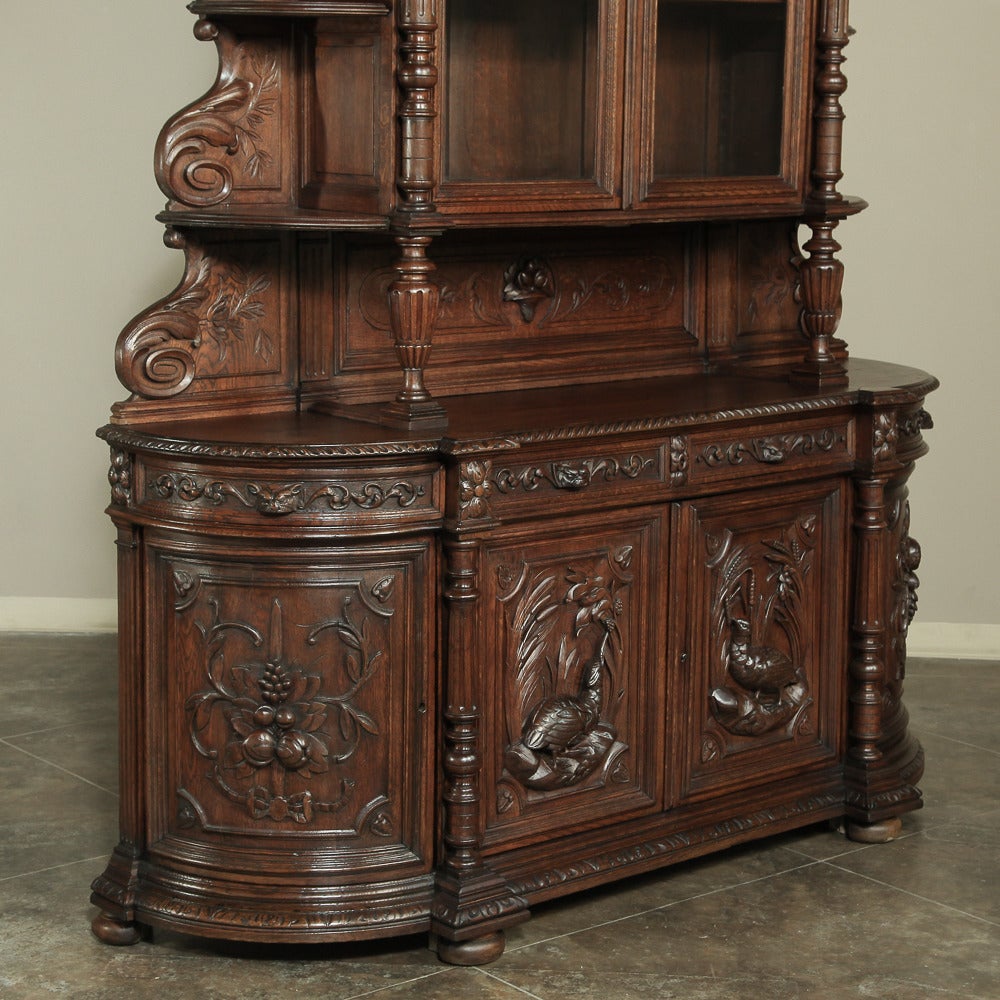 Mid-19th Century 19th Century Grand French Renaissance Two-Tiered Hunt Buffet