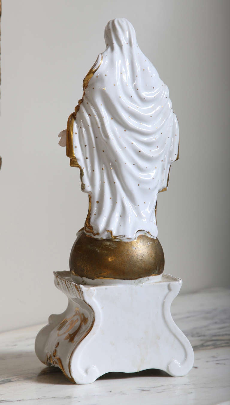 Antique Hand-Painted Porcelain Madonna 3