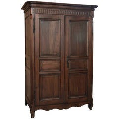 19th Century Directoire Walnut Armoire