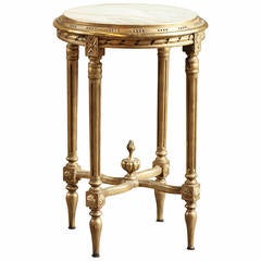 Antique French Louis XVI Giltwood Lamp Table