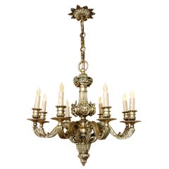 Antique Louis XIV Bronze Chandelier