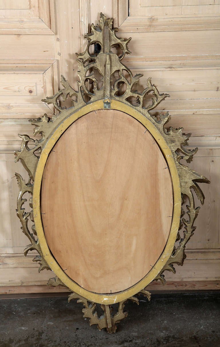 Antique Italian Baroque Giltwood Mirror 5