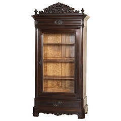 19th Century French Napoleon III Period Rosewood Armoire