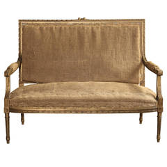 19th Century French Louis XVI Gilded Settee