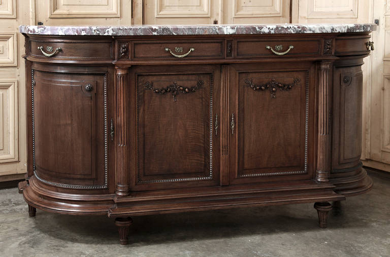 Antique French Louis XVI Marble-Top Buffet
