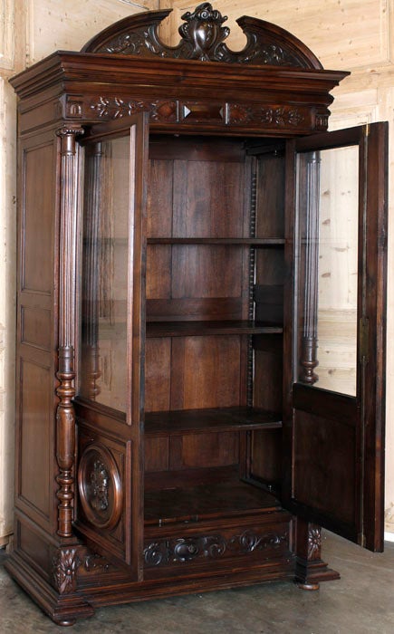 Antique Henri II Walnut Bibliotheque