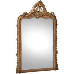 Antique Italian Regence Gilded Mirror