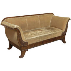 Antique 19th Century French Louis Philippe Period Mahogany Sofa