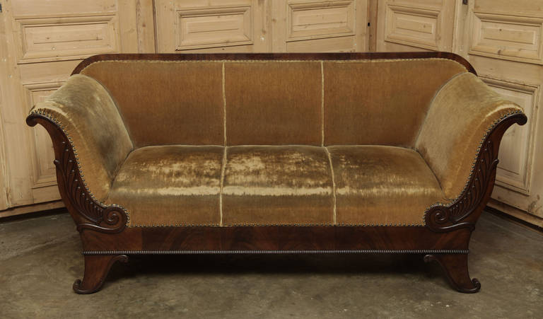 19th Century French Louis Philippe Period Mahogany Sofa 3