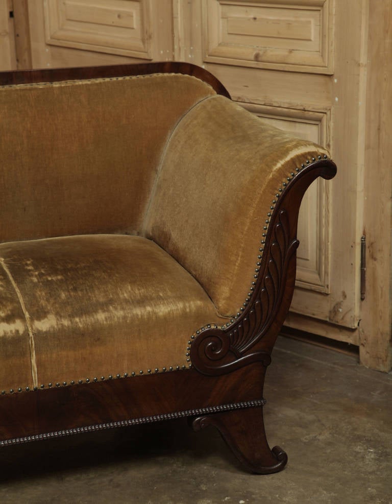 19th Century French Louis Philippe Period Mahogany Sofa 4