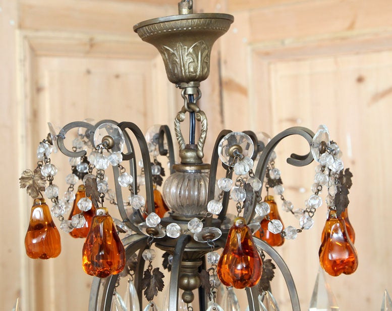 Hand-Crafted Vintage Venetian Crystal Chandelier