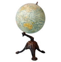 Antique French Globe on Cast Iron Base ~ Saturday Sale ~