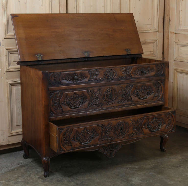 Vintage Country French Walnut Trunk