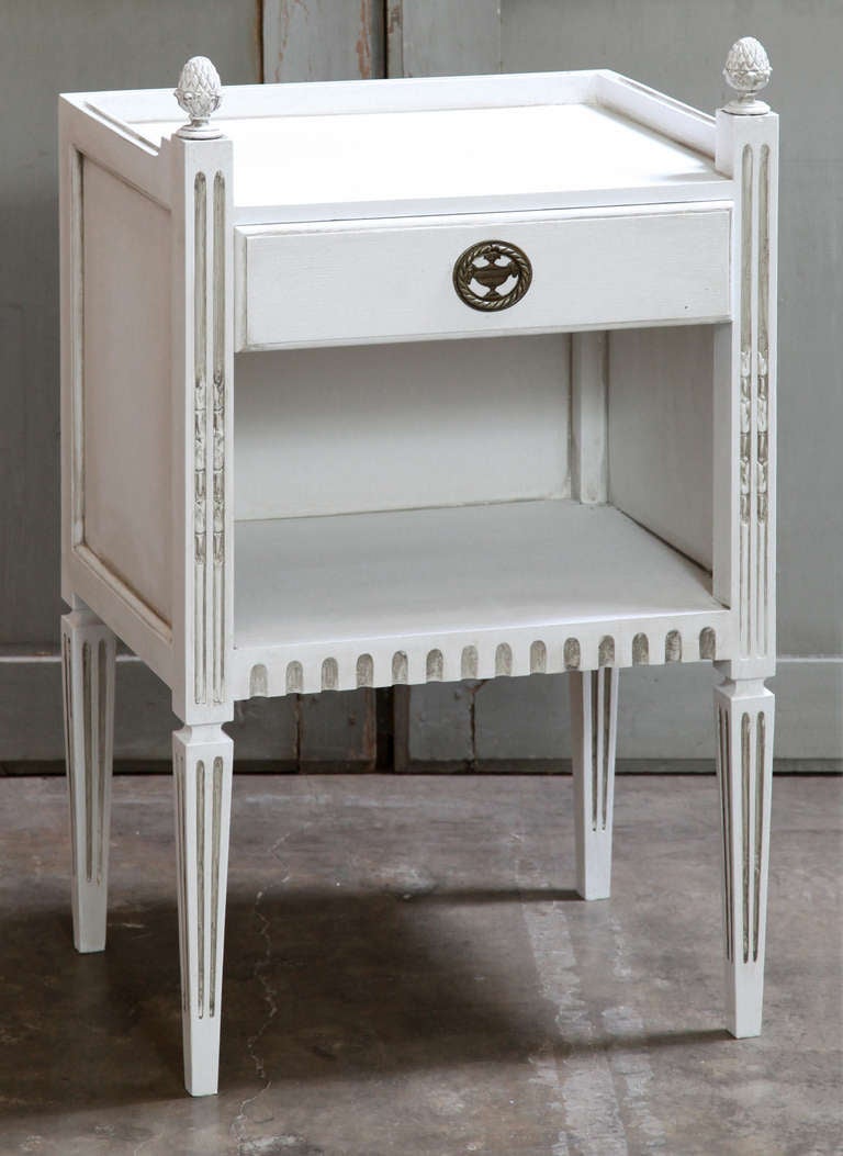 Pair Vintage Directoire Painted Nightstands at 1stdibs