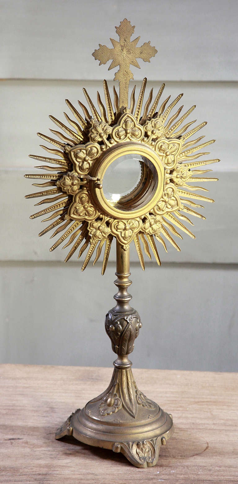 French Antique Bronze Monstrance