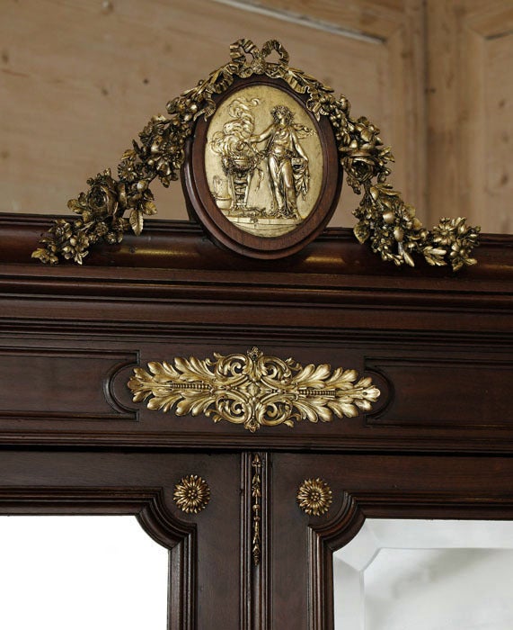 19th Century Antique Louis XVI Mahogany Bedroom Furniture Set