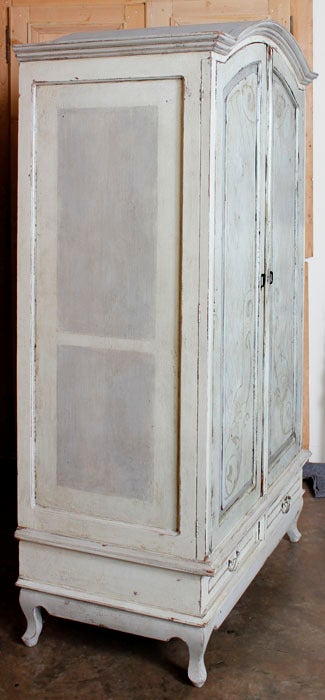 Rustic Flemish Painted Armoire 1