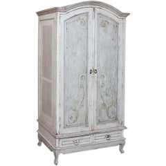Rustic Flemish Painted Armoire