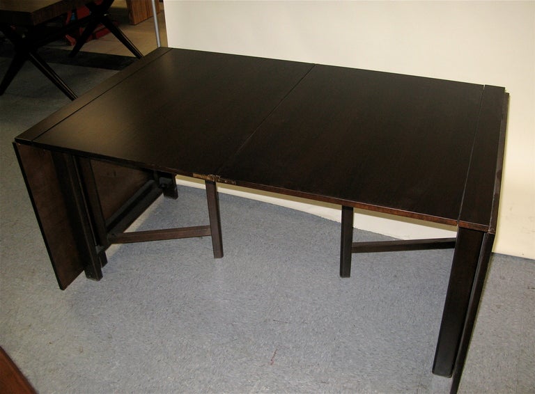 1950 Bruno Mathsson Maria Gateleg Table-Dark Walnut Finish at 1stDibs