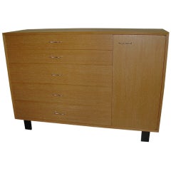 1950 George Nelson Combed Oak Large Dresser