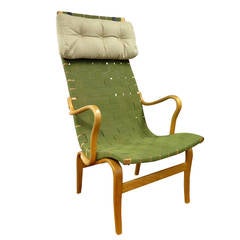 Early Mathsson Eva H Chair with Arms and Pillow
