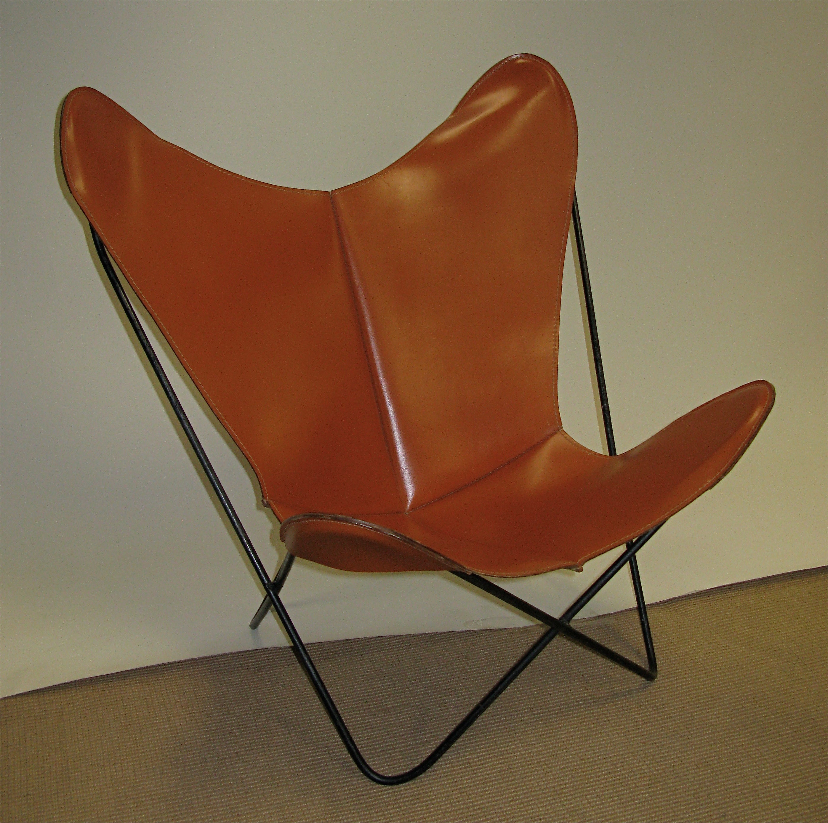 Great Butterfly Chair with Original Leather Seat
