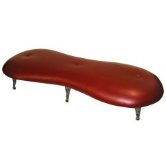 Wild  Amoeba-shaped Bench With Evans-style Steel Legs