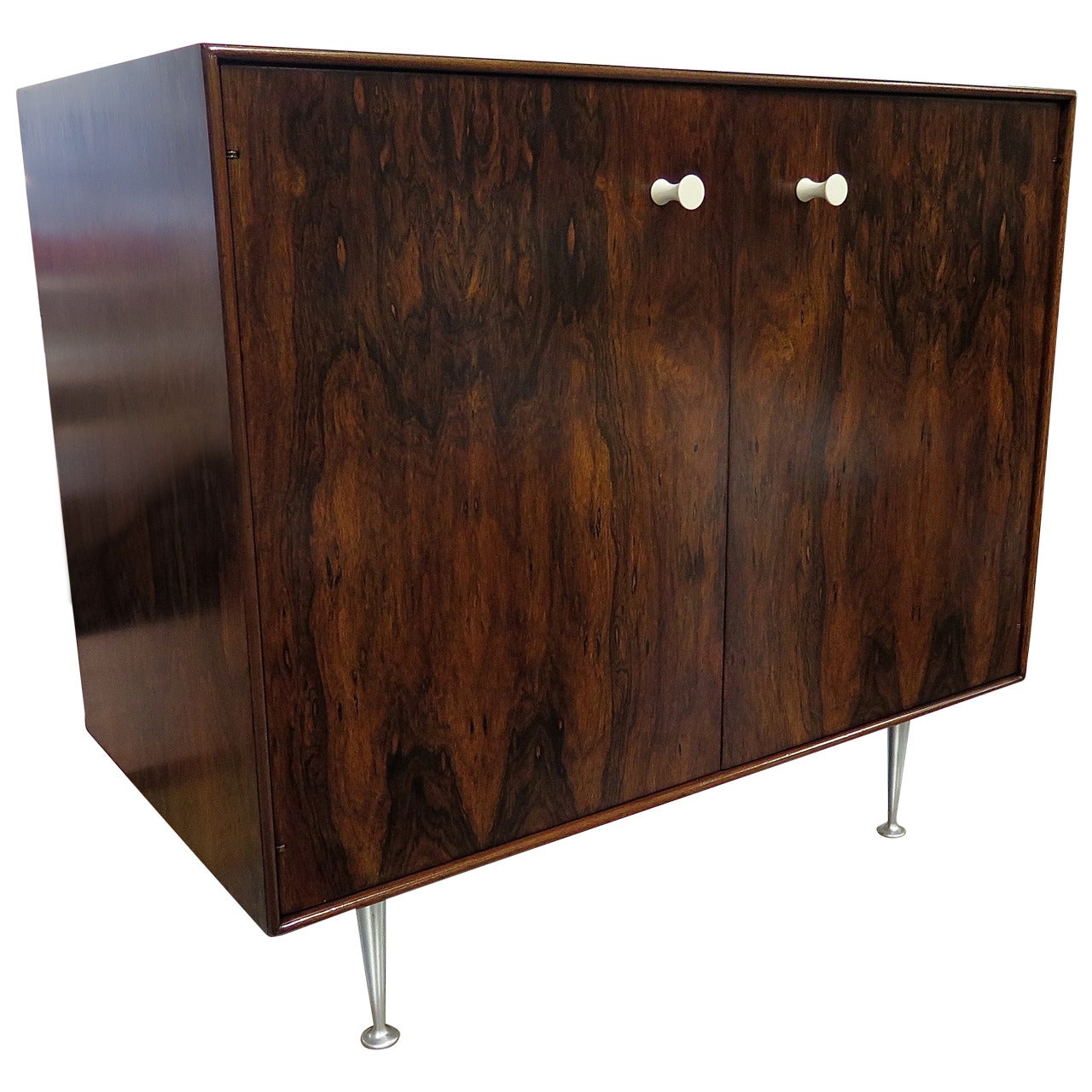 1950 George Nelson Thin-Edge Rosewood Two-Door Cabinet