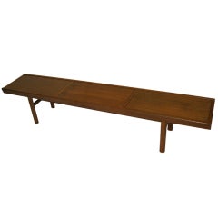 1950 Danish Teak Reversible Top Bench