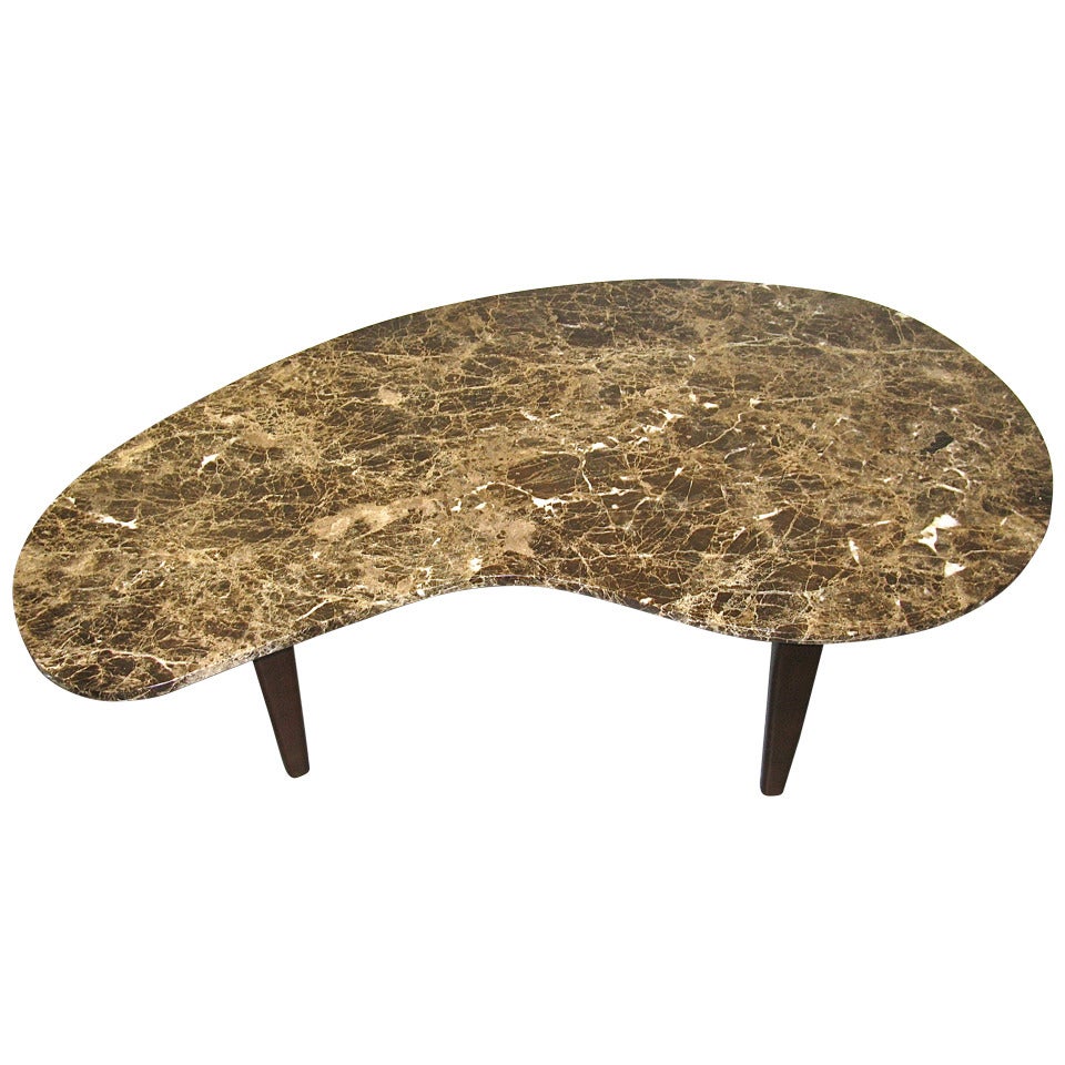   1960 Organic- Shaped Marble Coffee Table For Sale