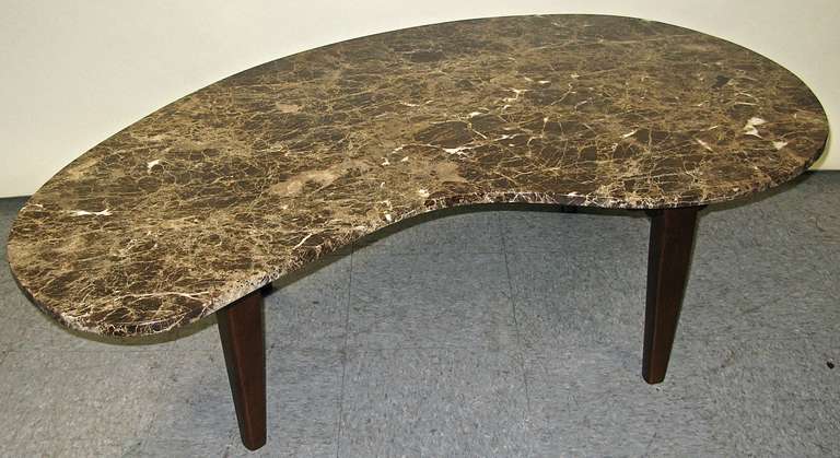 Mid-20th Century   1960 Organic- Shaped Marble Coffee Table For Sale