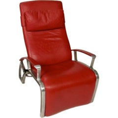 1984 Porsche Reclining Lounge Chair IP84S -Rare Red