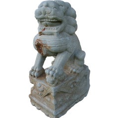 Qing Dynasty -China  -Carved Stone Guardian Lion