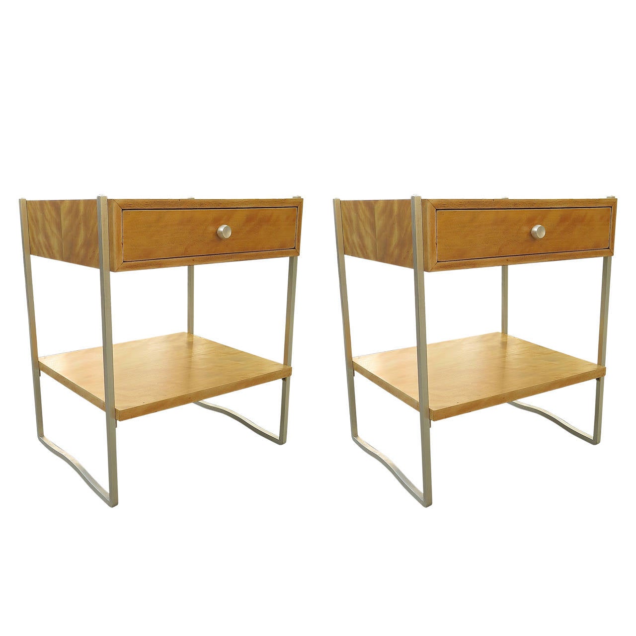 Rare and Pair of 1950 Kittinger Nightstands at 1stdibs