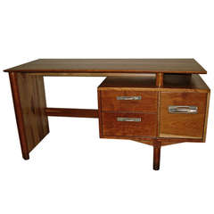 Amazing 1950 Willet Solid Cherry Desk with Exposed Dovetail