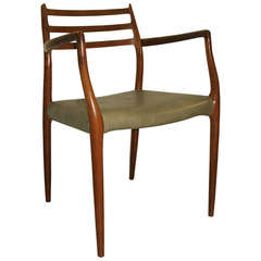 Stylish Niels Moller Set of 6 Teak No. 78 Chairs