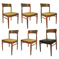 Gorgeous Set of 6 Danish Rosewood Side Chairs-Korup Stolefabrik