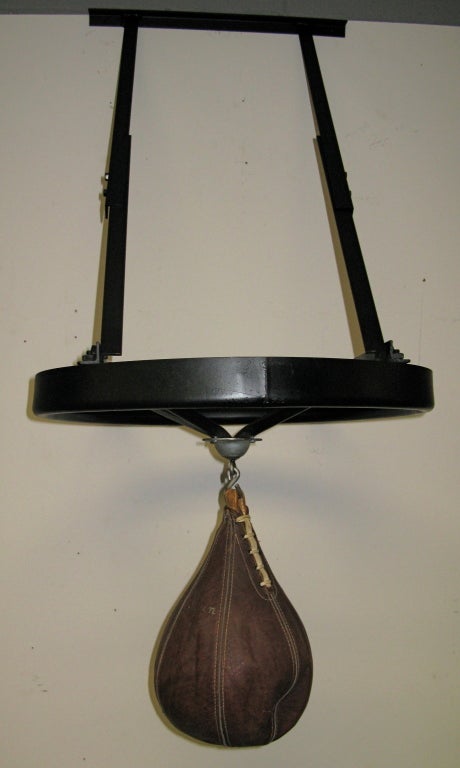 1940 Speed Bag with Iron Wall Mount.