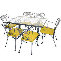 Fantastic 1950's Scroll Pattern Outdoor Patio Set