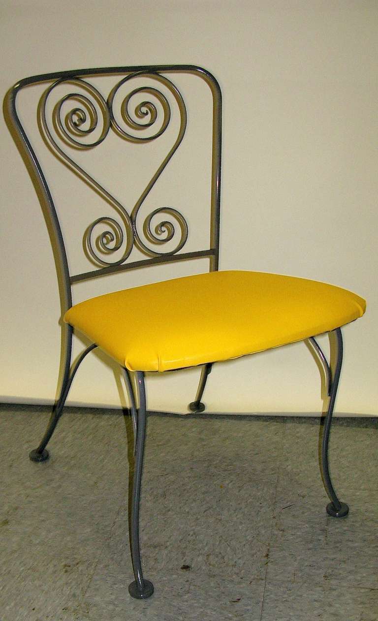 Mid-20th Century Fantastic 1950's Scroll Pattern Outdoor Patio Set