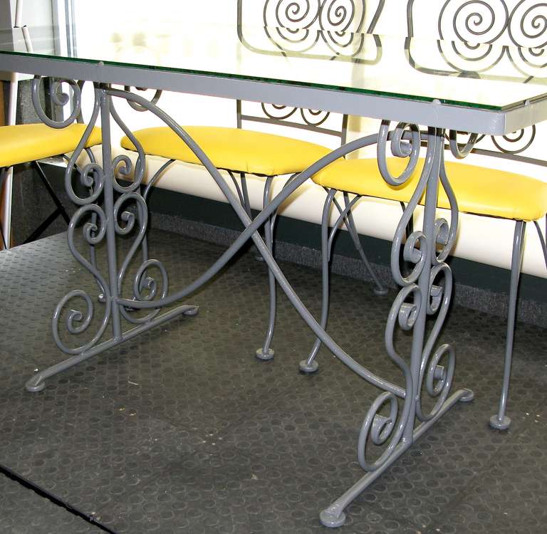 Modern Fantastic 1950's Scroll Pattern Outdoor Patio Set