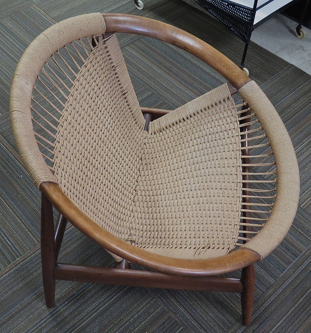 Scandinavian Modern Illum Wikkelso Ringstol Chair, 1950