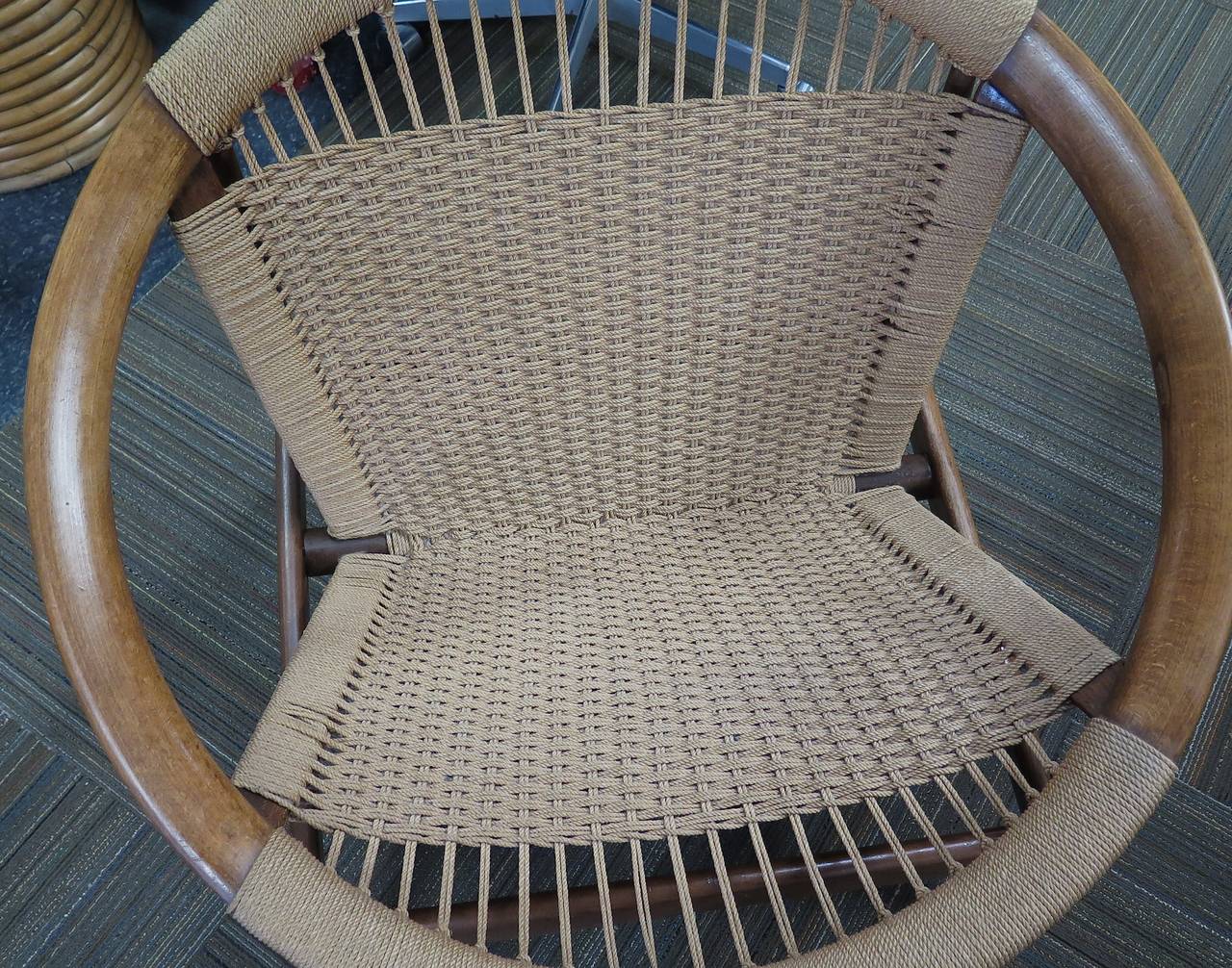 Danish Illum Wikkelso Ringstol Chair, 1950